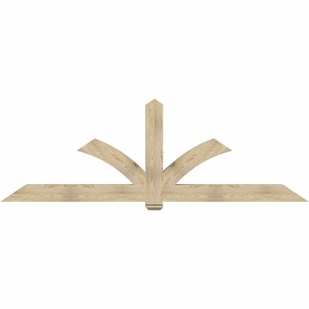 Ekena Millwork Redmond Rough Sawn Timber Gable Bracket, Douglas Fir, 108"W x 36"H x 6"D x 6"F, 8/12 Pitch GBW108X36X0606RED00RDF